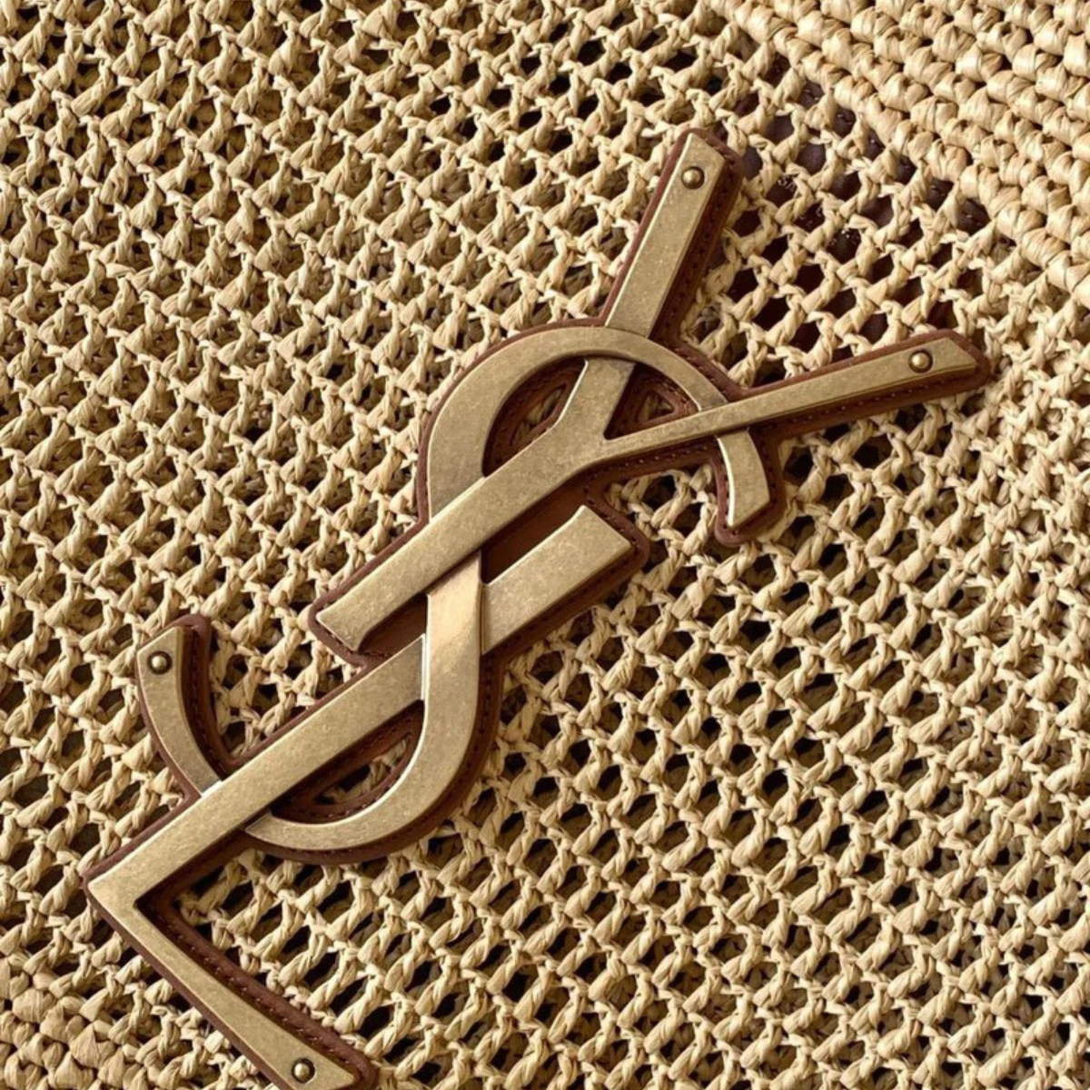 YVES SAINT LAURENT ICARE BAG IN RAFFIA