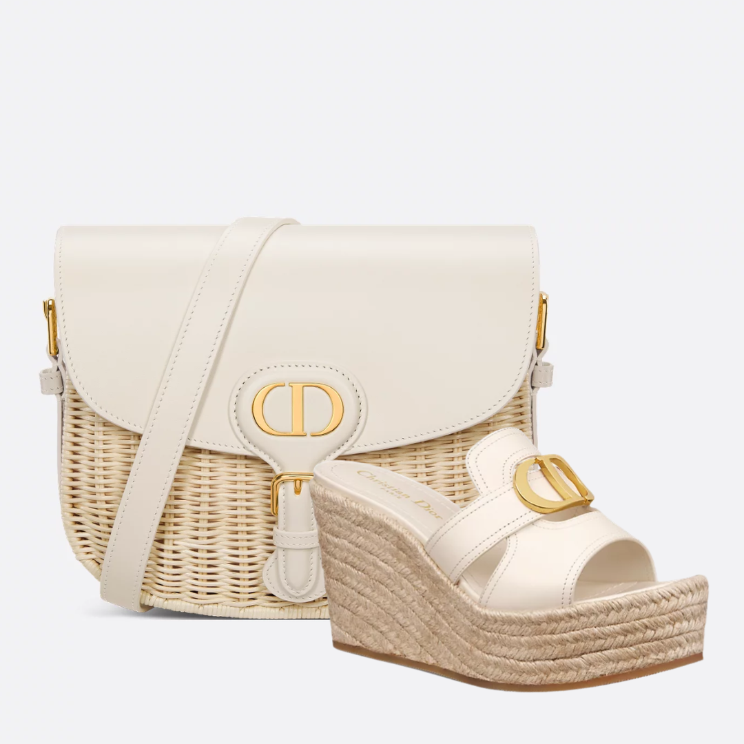 DIOR BOBBY MEDIUM BAG AND 30 MONTAIGNE WEDGE SLIDE SET